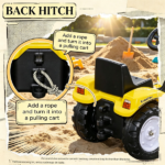 Yellow Kids Pedal-Powered Ride-On Excavator Go Kart: with Working Front Loader Digger – Outdoor Play Toy for 3 Year Olds - Image 6