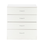 MDF Wood Simple 4-Drawer Dresser White - Image 4