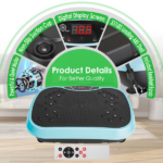 Vibration Exercise Machine With Resistant Bands Remote Control Whole Body Vibration Platform Workout Equipment Home Fitness Training Equipment For Weight Loss Fat Burner - Image 7