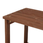 Square Wood Side Table Carbonized Color - Image 7