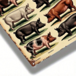 CIFbuy Vintage Pig Breeds Metal Sign 8x12 Inch Retro Distressed Wall Art 2D Flat Metal Poster For Home Garage Bar Cafe Restaurant Decor TikTok, TikTok, Self-pickup Logiopics - Image 5
