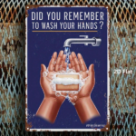 CIFbuy Funny Metal Handwashing Reminder Sign 8x12 Inch, Humorous Iron Plaque Wall Decor, Hygiene Art For Office Living Room Bathroom TikTok, TikTok, ll Decor Self-pickup Logiopics - Image 3