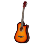 Sunset color 38-inch Acoustic Guitar with Picks, Strings, Capo, Case, Tuner, and Strap - Image 2