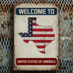 CIFbuy 1pc Texas Shaped Metal Wall Art, Vintage Lone" Star State Outline Map, Heavy-Duty Iron USA Flag Sign, Flag Sign, 2D Flat Unframed Home Decor Vintage LoneikTok, Vintage LoneikTok, t Self-pickup Logiopics - Image 3