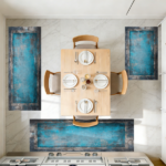 Three-piece kitchen rug set, non-slip and washable, abstract pattern kitchen hallway rug, soft and comfortable, suitable for sinks, floors, entrances, hallways and bathrooms. - Image 10