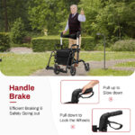 Practical Folding Rolling Walker Transport Wheelchair - Image 10