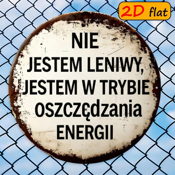 fabfc006-7d43-4eb9-b48b-83484c04b631.png CIFbuy 1pc 7.87x7.87in Round Aluminum Sign, "Not" Lazy I, Am In Energy Saving Mode Funny Quote Plaque TikTok, , temu Self-pickup Logiaqics - Image 1