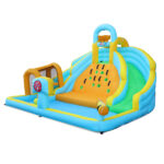 Inflatable castle for children with inflator 450W, slide, jump area, climbing wall, 395 x 350 x 260 cm - Image 3