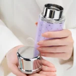 Portable Insulated Cup with Built-in Lipstick Mirror Lipstick Tumbler 160mL orange - Image 15