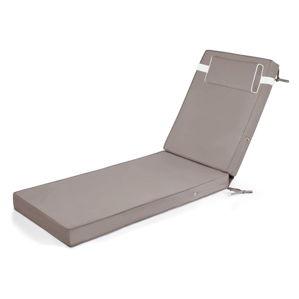 Outdoor Chaise Lounge Cushion, 80 in. x 26 in. x 3 in. Waterproof Fade-Resistant Patio Chair Pad for Pool Beach