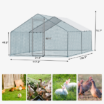 Replace 2952922 13 x 10 ft Large Metal Chicken Coop, Walk-in Poultry Cage Chicken Hen Run House with Waterproof Cover, Rabbits Cats Dogs Farm Pen for Outdoor Backyard Farm Garden - Image 10
