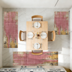 Three-piece kitchen rug set, non-slip and washable, abstract pattern kitchen hallway rug, soft and comfortable, suitable for sinks, floors, entrances, hallways and bathrooms. - Image 11