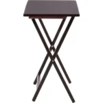 Modern Solid Wood Folding Tray Tables, Set of 2, Walnut (Shipment from Walmart) - Image 3