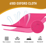 Portable Folding Camping Cot with Carrying Bag Army Pink - Image 4