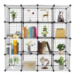 16-Cube Organizer Cube Storage Storage Shelves Wire Cube Storage Origami Shelves Metal Grid Multifunction Shelving Unit Modular Cubbies Organizer Bookcase