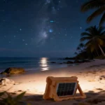 Portable LED Work Solar Light with Stepless Brightness Job Site Battery Rechargeable LED Floor Light for Emergency Worklight for Hurricane - Image 4