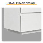 Handle-Free 6-Drawer Storage Cabinet Chest of Drawers with USB-Powered RGB LED Strip 47.24*15.75*27.56in High-Gloss White - Image 9