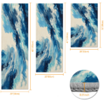 Three-piece kitchen rug set, non-slip and washable, abstract pattern kitchen hallway rug, soft and comfortable, suitable for sinks, floors, entrances, hallways and bathrooms. - Image 5