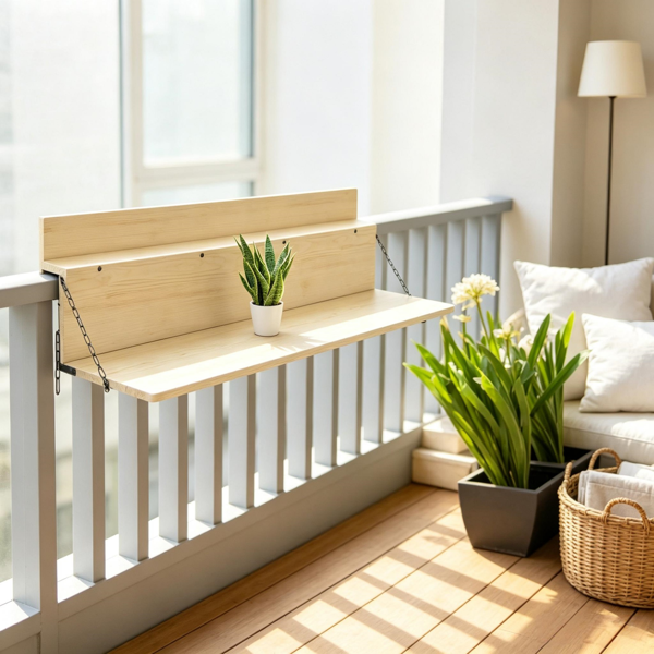 fb3264a8-4037-467e-aa71-0fc702f7c90e.png Hanging Balcony Table – Foldable Railing Bar, Fits up to 3.9 Inches, Space-Saving - Image 1