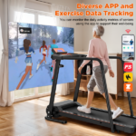 Walking Treadmill for Senior with Long Handrail, 300 lbs Capacity, 2.5HP Quiet Motor, Recovery Fitness Exercise Machine Foldable Elderly Treadmills for Home with LCD Display, Holder for Phone & Cup - Image 8