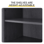 8-Tier Arched Dome Display Rack Particleboard Melamine-Faced Bookshelf 15.75*11.81*70in Black - Image 7