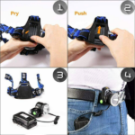 Rechargeable LED Headlamp Camping Hiking Headlamp Work Light +Battery+Charger Set (US Logistics For USPS/DHL/Fedex/UPS. No designated logistics accepted TK/TMEU only For self-pickup - Image 6