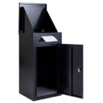2-in-1 Lockable Mailbox & Package Delivery Box, Galvanized Steel for Outdoor Use (Black) - Image 3