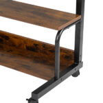 Vintage Brown P2 15MM Particle Board with Melamine Coating Adjustable Computer Desk with 3 USB + 2 AC Outlets - Image 7