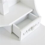 Modern Concise 4-Drawer 360-Degree Rotation Removable Mirror Dresser White =32759839 - Image 14