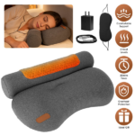 Heated Neck Pillow with 3 Heat Levels, 55D Memory Foam Cervical Pillow for Neck Pain Relief, 30 Mins Auto Off Heating Pillow for Home Office Travel, Zero Pressure Memory Foam Neck Support Pillow with Auto Shut Off & Overheat Protection - Image 5