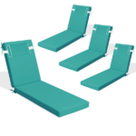 Outdoor Chaise Lounge Cushion, 72 in. x 21 in. x 3 in. Waterproof Fade-Resistant Patio Chair Pad for Pool Beach - Image 2