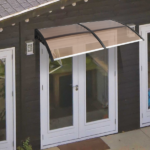 Same Code 82632470 80*38in Household Application Door & Window Rain Cover Eaves Brown Board & Black Holder - Image 26
