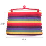 Distinctive Cotton Canvas Hanging Rope Chair with Pillows Rainbow - Image 19