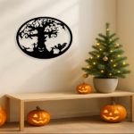 CIFbuy Gothic Metal Tree of Life Wall Art Sculpture Black Wrought Iron Wall Hanging for Indoor Outdoor Halloween Home Decor (TikTok, temu pick-up service) - Image 3