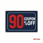 CIFbuy Vintage Metal Wall Sign 90 OFF Coupon Retro Iron Plaque 7.87x11.81 Inch Promotional Slogan Decor Durable 2D Flat TikTok, TikTok, t Self-pickup Logiopics - Image 2