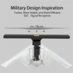 10000 110V 40-860MHz 20±3dB 350°Rotation UV Dual-band Outdoor Antenna Black - Image 2