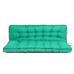 Outdoor Swing Cushions 70 Inch, Waterproof 4" Thick Porch Swing Cushion Replacement with Backrest and Ties, Comfortable 2-3 Seat Pation Swing Pad for Backyard, Garden, Lawn, Outdoor Furniture acid blue
