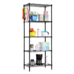 Changeable Assembly Floor Standing Carbon Steel Storage Rack Black - Image 6