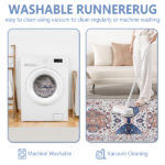 Boho Kitchen Rug Sets 3 Piece with Runner Non Slip Kitchen Rugs and Mats Washable Kitchen Mats for Floor Thick Kitchen Floor Mat Carpet Runner Rugs for Hallway Laundry Holiday Decor - Image 5