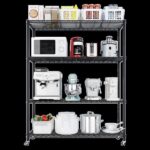 Heavy Duty Storage Shelves 46.06" W Wire Shelving Unit with Wheels 800LBS NSF Metal Shelves for Storage Adjustable Garage Storage Rack Pantry Shelf Commercial Shelving, 64.96" H X 46.06''W X 17.7" D - Image 13