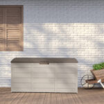 75gal 260L Outdoor Garden Plastic Storage Deck Box Chest Tools Cushions Toys Lockable Seat - Image 14