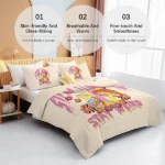 Weird Mushroom Comforter Set Twin - Soft Pink and Red Mushroom Bedding Set with Flower 3 Piece Aesthetic Mushroom Bed Set for Kids Boys Girls (Twin, Yellow) - Image 4