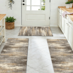 Three-piece kitchen rug set, non-slip and washable, abstract pattern kitchen hallway rug, soft and comfortable, suitable for sinks, floors, entrances, hallways and bathrooms. - Image 12