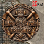 CIFbuy 1pc Heavy-Duty Aluminum Firefighter Wall Plaque, Fire Department Emblem With Maltese Cross & Fire Truck Helmet, Volunteer Fire D TikTok, TikTok, lem Self-pickup Logiopics