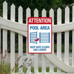 CIFbuy Vintage Iron Pool Safety Warning Sign 8x12 Inch" Keep Gate Closed & Locked Metal Plaque, Metal Plaque, Waterproof Rustproof Outdoor Yard Decor 8x12 InikTok, 8x12 InikTok, t Self-pickup Logiopics - Image 6