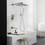 Male NPT Folding Bathtub Shower Faucet, Rain Shower Head System with Bath Tub Faucet Set and Handheld for Bathroom, Brushed Nickel 3 Function[Unable ship on weekends, TK/TEMU only for pickup, only TX10643 warehouse supports GOFO] - Image 3