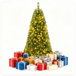 8 FT Pre-Lit Artificial Christmas Tree with 600 Dual Color LED Lights, 1605Branch Tips Hinged PVC Xmas Tree with Remote Timer 9 Lighting Modes Foldable Metal Stand for Indoor Holiday Decor - Image 12