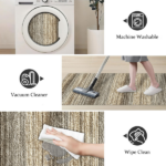 Three-piece kitchen rug set, non-slip and washable, abstract pattern kitchen hallway rug, soft and comfortable, suitable for sinks, floors, entrances, hallways and bathrooms. - Image 6