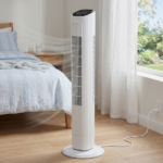 US Standard RTW-GR36 Tower Fan, 110V 45W, 36 Inch, Column Shape, White Plastic Body, Copper Motor, Touch & Remote Control, 3 Speeds, 3 Modes, Oscillating Function, 9-Hour Timer, For Home Use - Image 3