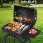 Charcoal Grills Outdoor BBQ Grill, Barrel Charcoal Grill with Side Table and Wheels, for Outdoor Backyard Camping Picnics Patio and Parties - Image 13
